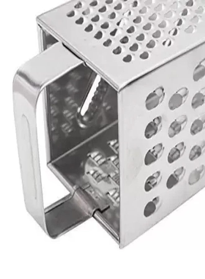 Oc9 Stainless Steel 8 in 1 Slicer/Grater & Potato Masher/Pav Bhaji Masher Silver Kitchen Tool Set - Image 4